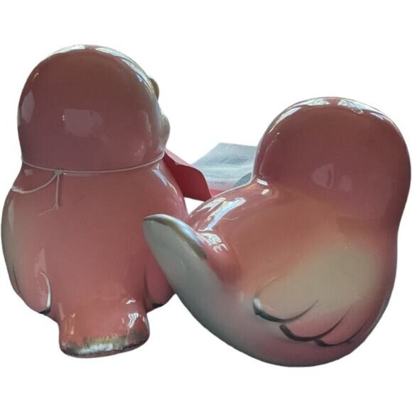 2022 Target Spritz Pink and Silver Ceramic Love Birds #1 - Picture 4 of 8